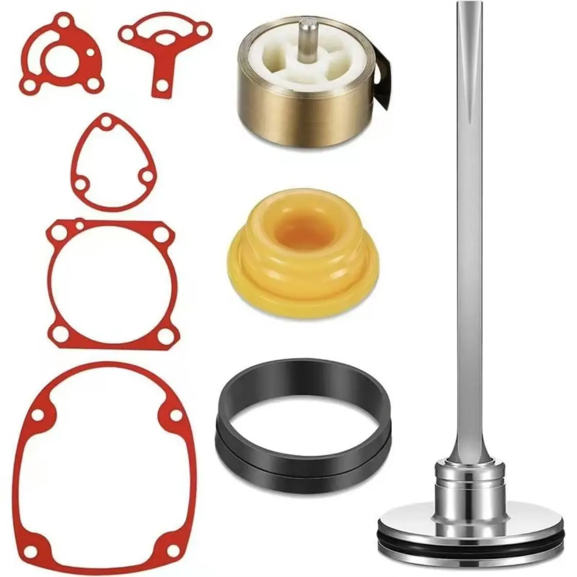9 Pieces Tools Part Gasket Kit Bumper Air Nail Gun Part Nail Gun Driver Bumper RibbonSpring O-Ring Gasket Pneumatic Tool PistonDriver Replacement Accessory Compatiblewith Hitachi NR83 NR83A NR83A2 Compatible Framing Nailer Bumper Kit