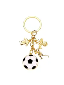 Fashion Zinc Alloy Oil Drip Football Keychain, Sports Game Key Ring for Athletes, Backpack Pendant Gift for Friends & Boyfriend,Creative DIY Sports Ball Keychain, Football Keyring Bag Charm, Unique Key Holder Accessory, Perfect Gift for Sports Enthusiasts
