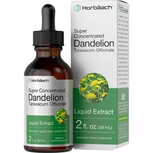 Horbäach Dandelion Root Extract Supplement  | 2 fl oz | Super Concentrated | Alcohol Free Liquid Tincture | Vegetarian, Non-GMO, Gluten Free