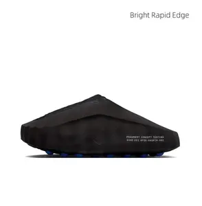 Black Blue Two-Tone Soft EVA Rubber Perforated Breathable Open Toe Slide Sandals Raised Dot Cushioned Outsole Slip On Non Slip Indoor Shower Outdoor Unisex Casual Slippers