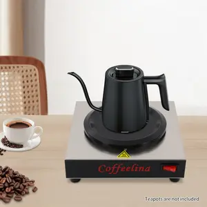 Commercial Coffee Warmer Plate 80W Black For Cafe Buffet Office Beverage Heating