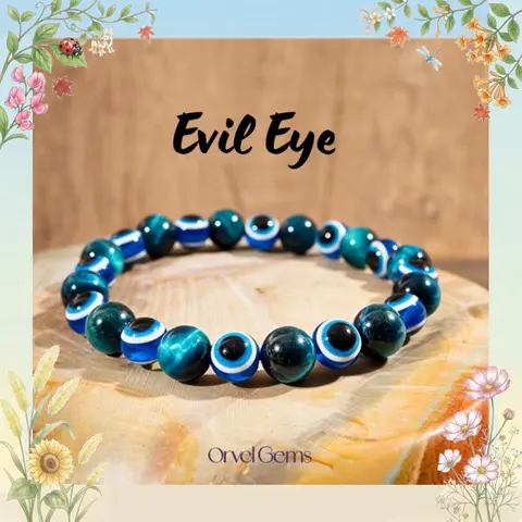 Evil Eye Protection Bracelet – Blue Tiger’s Eye Gemstone Friendship Bracelet for Men & Women | Crystal Beaded Jewelry Trust Inner Strength Handcrafted Mental Clarity Support