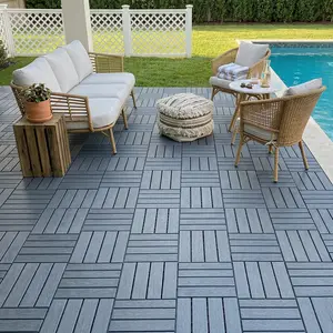 54 Pack Plastic Interlocking Deck Tiles, 12"x12" Waterproof Outdoor Flooring All Weather Use, Patio Floor Decking Tiles for Porch Poolside Balcony Backyard