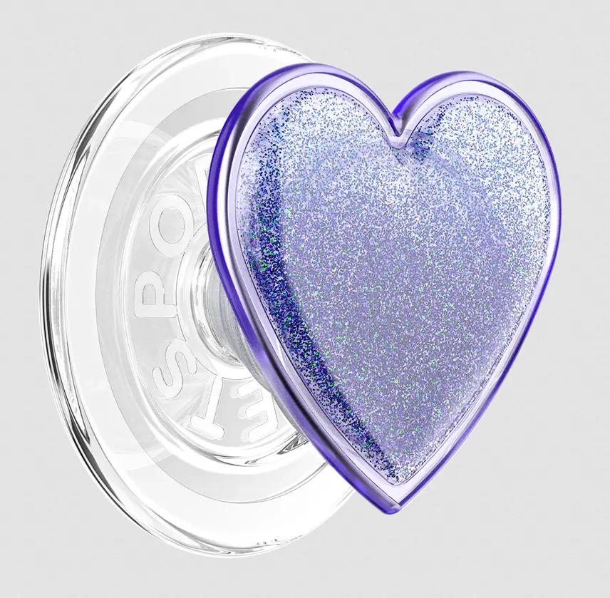 popsockets Tidepool Squishy Heart Lavender  MagSafe PopGrip