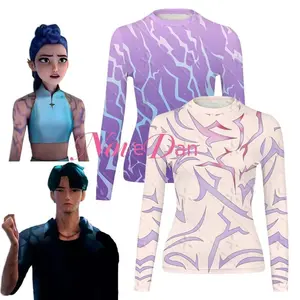 Devil Hunter Role Playing Tattoo Top Women's Wear Men's Disguise Devil Tattoo Underwear Shirt Set Halloween Set
