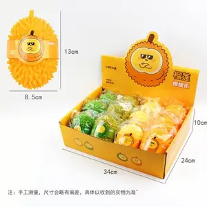 Cute Durian Squishy Squeeze Toy, Fruit Shape Slow Rebound Stress Relief Fidget Decompression Toy for Adults Kids