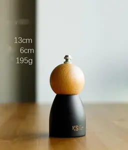 Manual Black Pepper Grinder - Adjustable Ceramic Mill for Fresh Ground Pepper