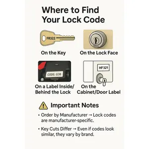 CompX Chicago HG3320 Tubular Replacement Key