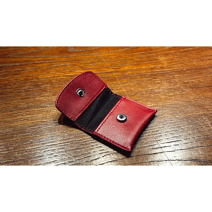 The Cowhide Coin Wallet, Red by Bacon Magic