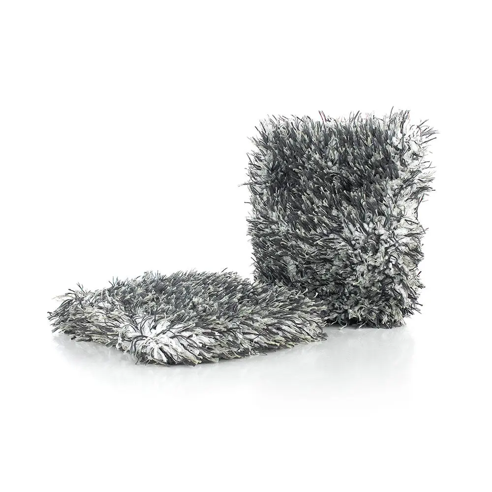 The Rag Company Cyclone Ultra Wheel Mitt - Microfiber Cleaning Cloths, Surface Cleaner, Wheel Polish Sponges, Cloths & Brushes, 6in x 7in Automotive Accessory with Interior Finger Loops, Deep Cleaning, Tight Areas Fit, Contaminate Release Upon Rinsing