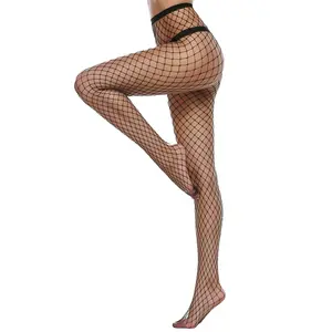 Shinyyep Summer Fishnet Tights Black Pattern Mesh Tights Women's High Waist Elastic Fishnet Stockings 1 Pair