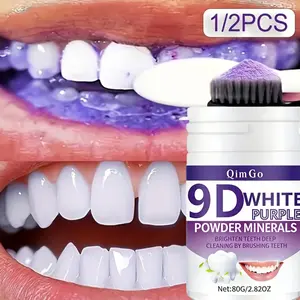 9D Teeth Whitening Powder, Contains Hydroxyapatite and Natural Essence, Deep Cleaning Polishing, Effective Stain Removal, Teeth Stain Cleaner, Teeth Brightening Powder, Tooth Powder