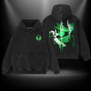 Luke Hope Star Double Printed Wars Oversize Hoodie Tshirt Acid Washed Tee TV Show Graphic Top Cotton Gift T-Shirt For Comic Lover, Gift T-Shirt For Movie Lover Men's Regular Fit Floral Print Tee streetwear