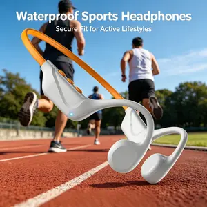 Wireless Bone Conduction Open-Ear Sports Earbuds, Lightweight Comfort, Waterproof Sweat-Resistant, Ideal for Running, Fitness, Cycling