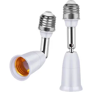 E26/E27 Light Socket Extender, 4.5 Inch Extension,Adjustable Vertical 180 °   Horizontal 360 °   , 100V - 250V, Max 150W, Medium Screw Base Light Converter Socket Extender