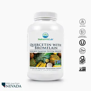 Quercetin with Bromelain - 120 Count (1,200mg Servings) Immune Health Capsules - Supports Healthy Immune Functions in Men and Women (Vegan Safe, Third Party Tested, Gluten Free) by Double Wood