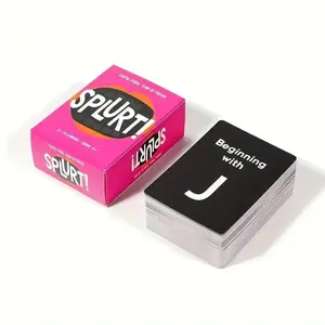Spurt Card Game, 1/10 Boxes Fast Thinking & Speaking Card Game, Multiplayer Desktop Fun Game, Party Game for Adults & Teens