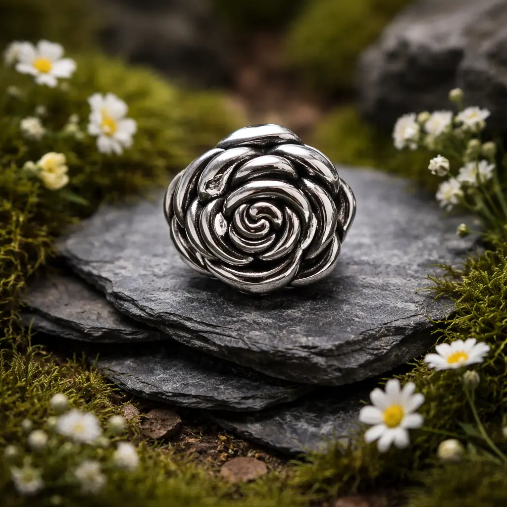 Elegant .925 Rose Ring