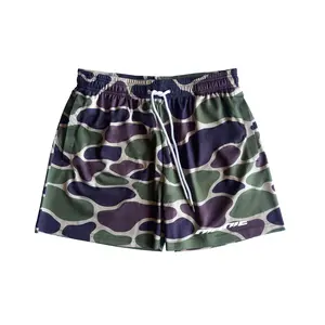 DUCK CAMO SHORTS 5" INSEAM track short basketball camo short mesh short