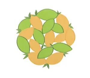 Linens Art And Things - Lemon Lime Cut Work Doily