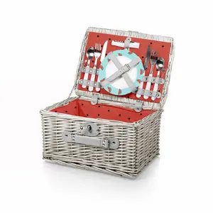 Catalina Wicker Picnic Basket for 2