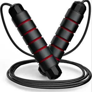 Pro Speed Jump Rope Quick-Adjust with Tangle-Free Ball Bearings, Ergo Grips for Home Gym & Fitness Training Equipment