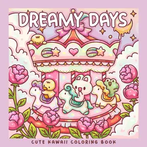 Dreamy Days: A Kawaii Coloring Book of Whimsical Scenes: 30 Coloring Pages with Cute Cows, Frogs, Bunnies, Bears, Ducks and Otter (Sweet & Kitsch), Paperback