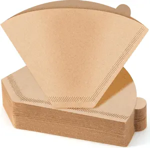 100 Count Coffee Filters #4,  Cone Coffee Filters 8-12 cup, Unbleached  Paper, Disposable Coffee Filters 4 Cone Paper for Pour Over and Drip Coffee Maker