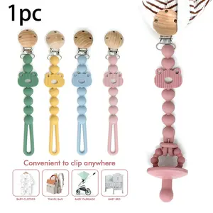 Unique Cute Frog Silicone Anti-Lost Chain, Pacifier Holder, Perfect Baby Gift for Boys & Girls, Silicone Lost Keychain, Sensory Teether