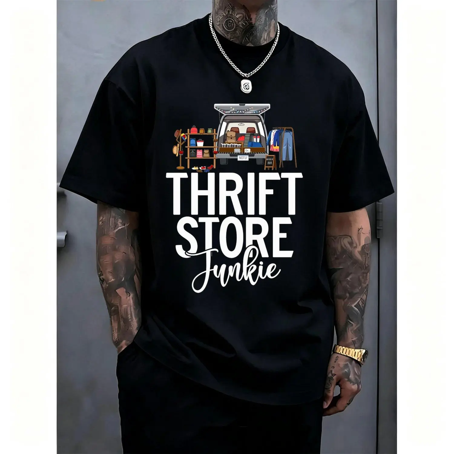 Men's Patriotic Independence Day Geometric Print Short-Sleeve Casual Cotton Blend T-Shirt - Vintage Washed, Thrift Store Inspired, Fade-Proof Menswear Tops, Shortsleeve