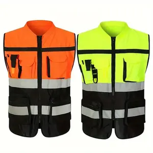Safety Vest, High Visibility Reflective Vest, Safety Work Vest, Reflective Vest for Cycling, Bicycle Vest, Reflective Adjustable Vest, Work Safety Equipment