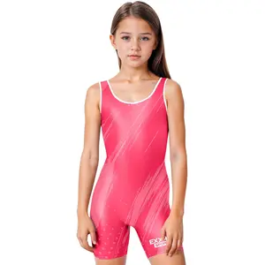 Sublimated Girl's Wrestling Singlets, High-Cut Female Singlets (Pink)