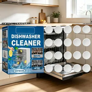Dishwasher Cleaning Tablets for Built In Freestanding Drawer Dishwashers Heavy Duty Grease Removal Deep Clean All in One Power Fresh Scent