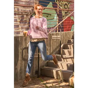 Montauk Shaker Recycled Cashmere Sweater - Lilac