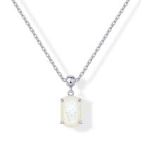Faceted Mother of Pearl - White Gold