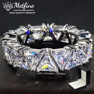 Dazzling Synthetic Moissanite 5A Cubic Zirconia Eternity Band Ring |Suitable for men and women