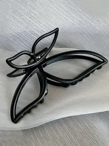 Simple Plain Butterfly Design Alloy Hair Claw, Frosted Metal Hair Claw, Fashionable Hair Accessories for Women & Girls, Dragonfly Clip