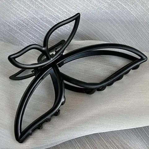 Simple Plain Butterfly Design Alloy Hair Claw, Frosted Metal Hair Claw, Fashionable Hair Accessories for Women & Girls, Dragonfly Clip, Claw Hair Clips