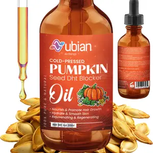 Nubian Nutrified DHT Blocker | Pure Pumpkin Seed Oil for Stronger, Fuller Hair Dietary Restore | Organic Growth Edible Hair Vitamin | Hair Loss Treatment | Beard Care | Root Enhancer | Nourishing Natural DHT Blocker Thickening Boost Supplement