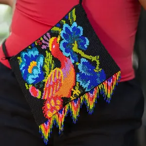 Scarlett Cuckoo - Native Beaded Purse with Unique Animal-Inspired Design - Handmade by Mexican Artisans - Mother Sierra