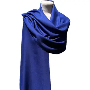 Royal Blue Handwoven Shawl — Cashmere/Silk Blend
