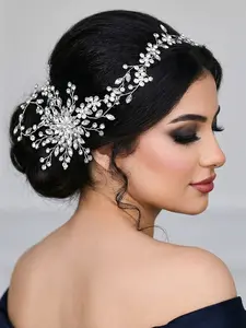 Luxurious Rhinestone Hair Band for Women, Wedding Bride Accessory, Party Prom Festival Dance, Elegant Headpiece, Jasmine Princess Crown