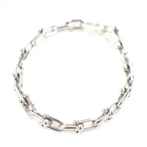 Pre-owned Tiffany & Co. Sterling Silver 925 (Ag925) Small Leather Goods AG925 Bracelet