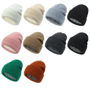 Unisex Classic Coldproof Fleece Beanie - Warm Solid Color Cuffed Knit Hat for Men & Women | Perfect for Autumn & Winter