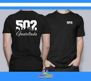 Camiseta Unisex 502 guatemala en negro Tshirt Casual