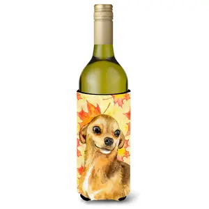 Chihuahua Fall Wine Bottle Beverge Insulator Hugger BB9919LITERK