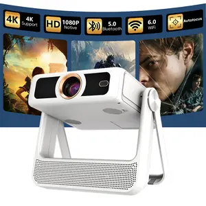 XBJ2026 Official New Upgrade A5PRO Projector Home Use Ultra HD Can Connect to Phone and Computer Bedroom Living Room Home Theater Auto Electronic Focus All-in-One Stand Smart Projector