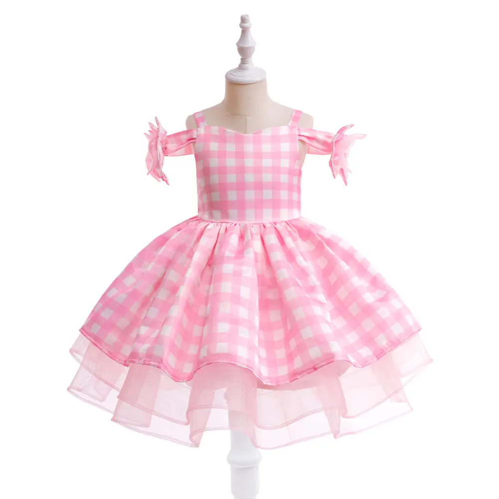 5565 Maxi Floral Character Dress Kids Girls Dresses Dress Kids Infant Kids Wear Set Dress+Headband 2PCS