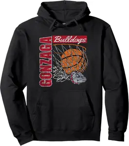 Gonzaga Bulldogs Vintage Basketball 90's Logo Pullover Hoodie