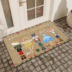 1Pc Christmas: Army And Princess Silica Mud Anti-Slip Water-Absorbing Door Mat For Indoor And Outdoor Use Kitchen  Dining Room Bathroom Bedroom And Holiday Home Decor